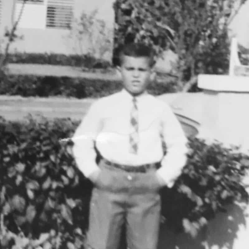 Frank de niño con sobrepeso